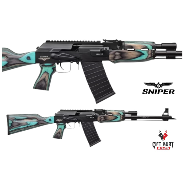 Sniper Arms SN-12 Mavi Lamine Şarjörlü Yivsiz Av Tüfeği